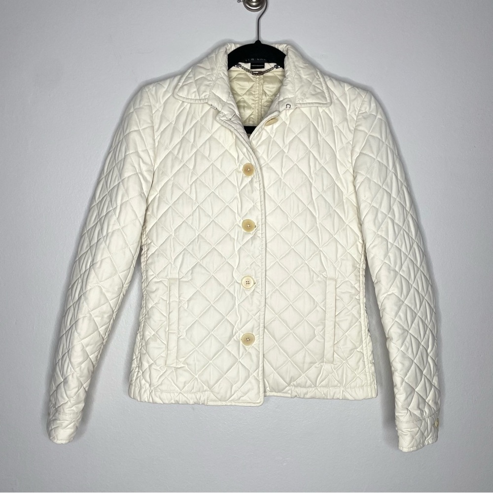 Ralph Lauren Cream Quilted Puffer Jacket